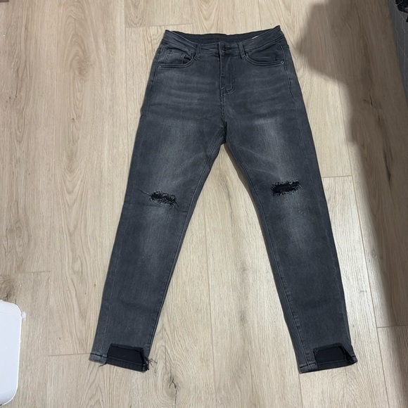 Denim - Black Distressed Jeans